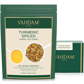 VAHDAM turmeric-spice-herbal-tea-loose-leaf fragrance and caffeine-free versatility