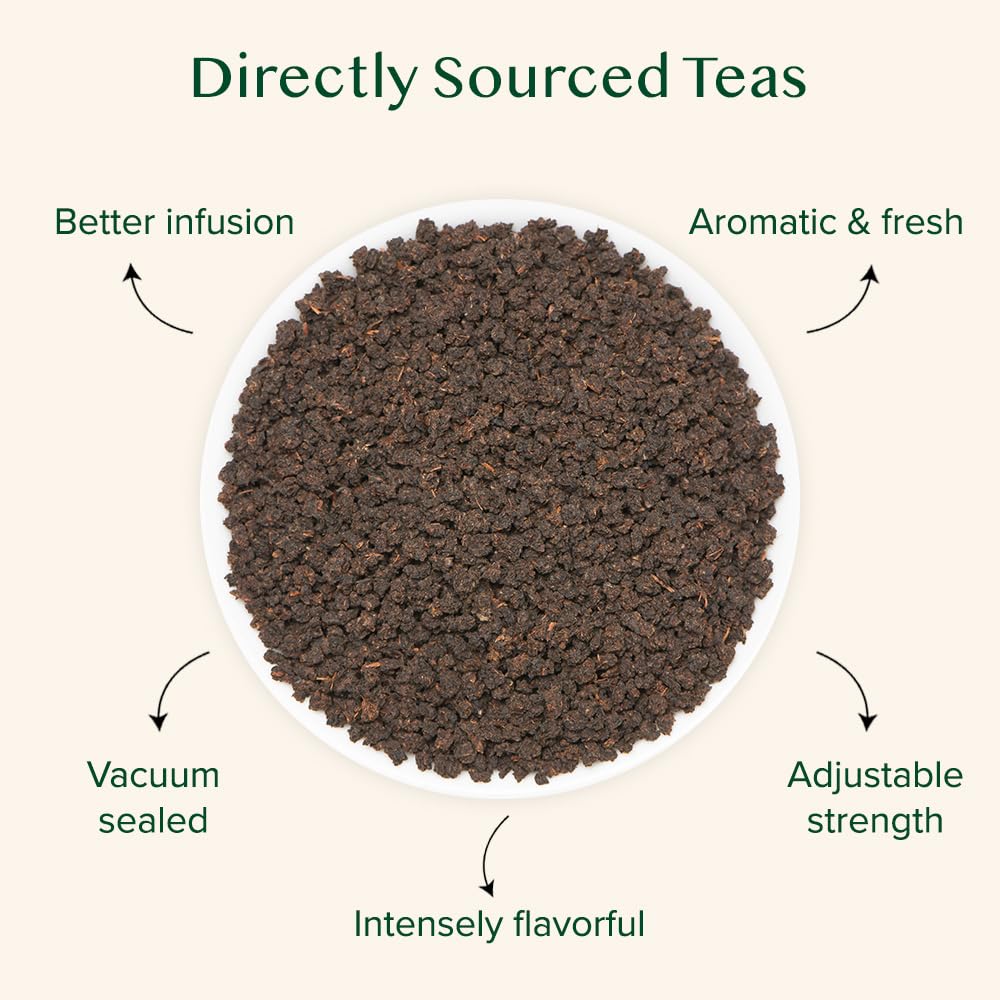 VAHDAM vacuum-sealed bag preserves garden-fresh aroma and flavor.