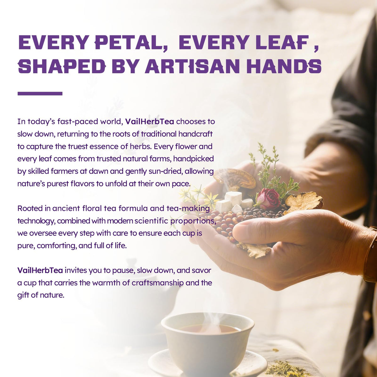 VailHerbTea glass infuser with brew showcases vibrant herbal tea.