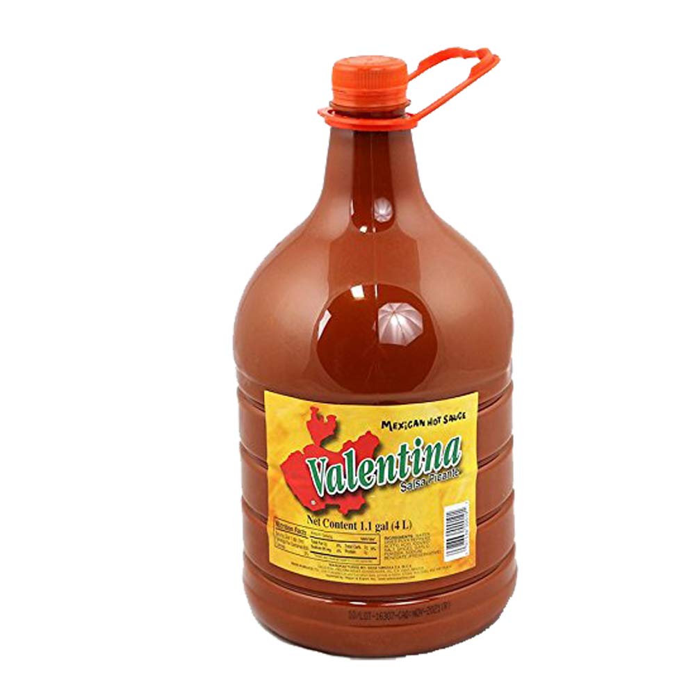 Valentina bottle pour demonstrates easy drizzle for chips and snacks.