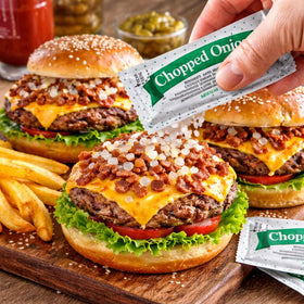 Vallary bulk onion condiment packets simplify high-volume service.
