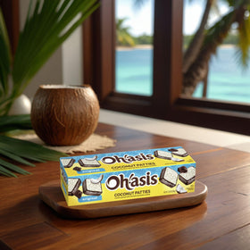 Vallary Coconut Patties Pina Colada pack—tropical cream with pineapple notes, dessert-ready.