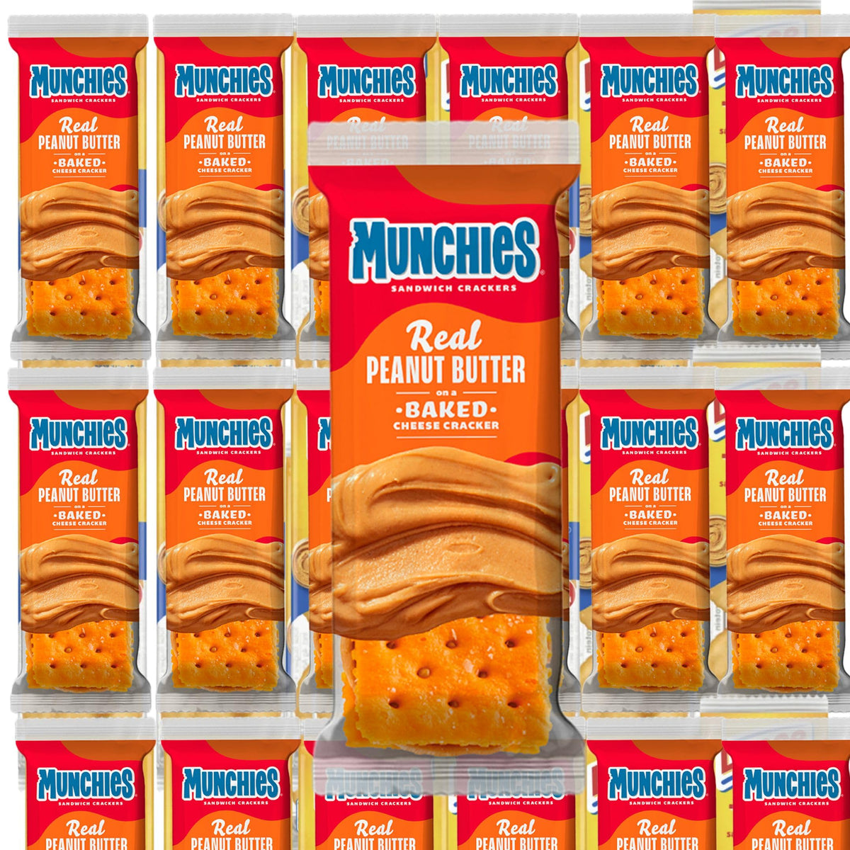 Vallary Munchies cheese crackers with peanut butter on-the-go snack.