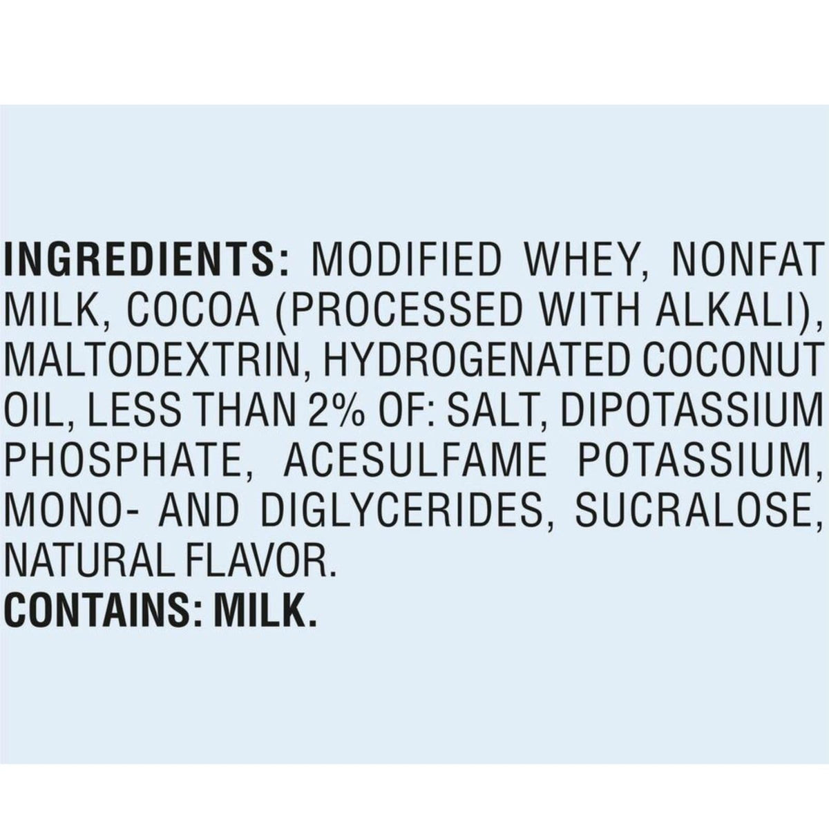 Vallary no-sugar-added Swiss Miss hot cocoa label highlights a low-sugar option.