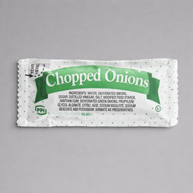 Vallary single-serve onion packets top hot dogs quickly and cleanly.