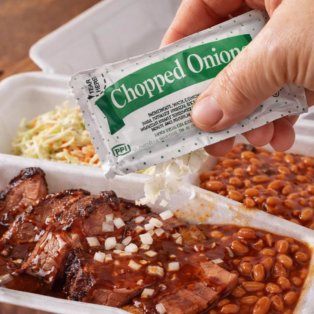 Vallary stadium onion packets support high-traffic dining.