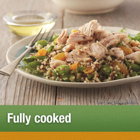 VALLEY FRESH Chicken Breast shelf-stable cans, ideal for stocking your pantry.