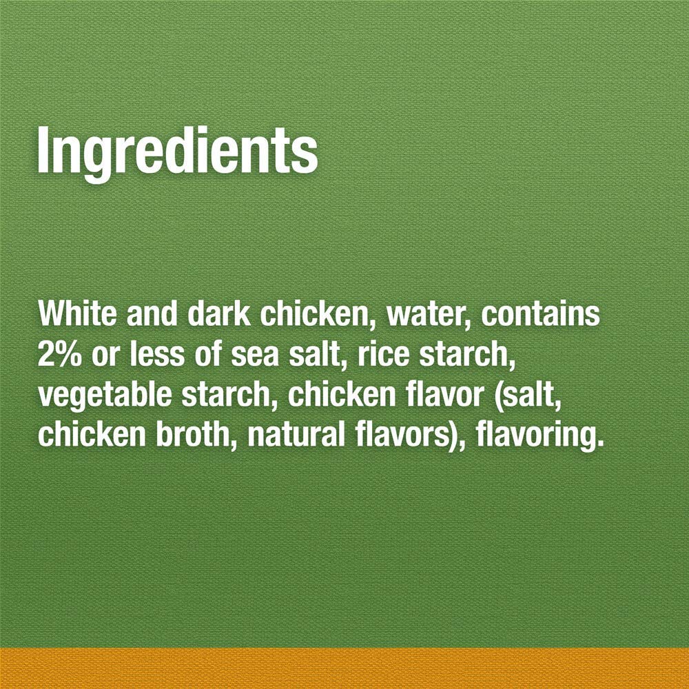 VALLEY FRESH Chuck Chicken in Water ingredients label; minimal processing and simple ingredients