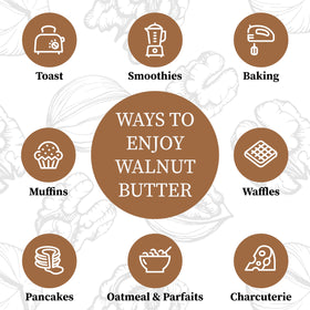 Valley Grown walnut butter ingredients close-up highlighting natural nuts.