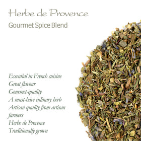 Valley of Tea Herbs de Province packaged on shelf, a staple ingredient for rustic home cooking.