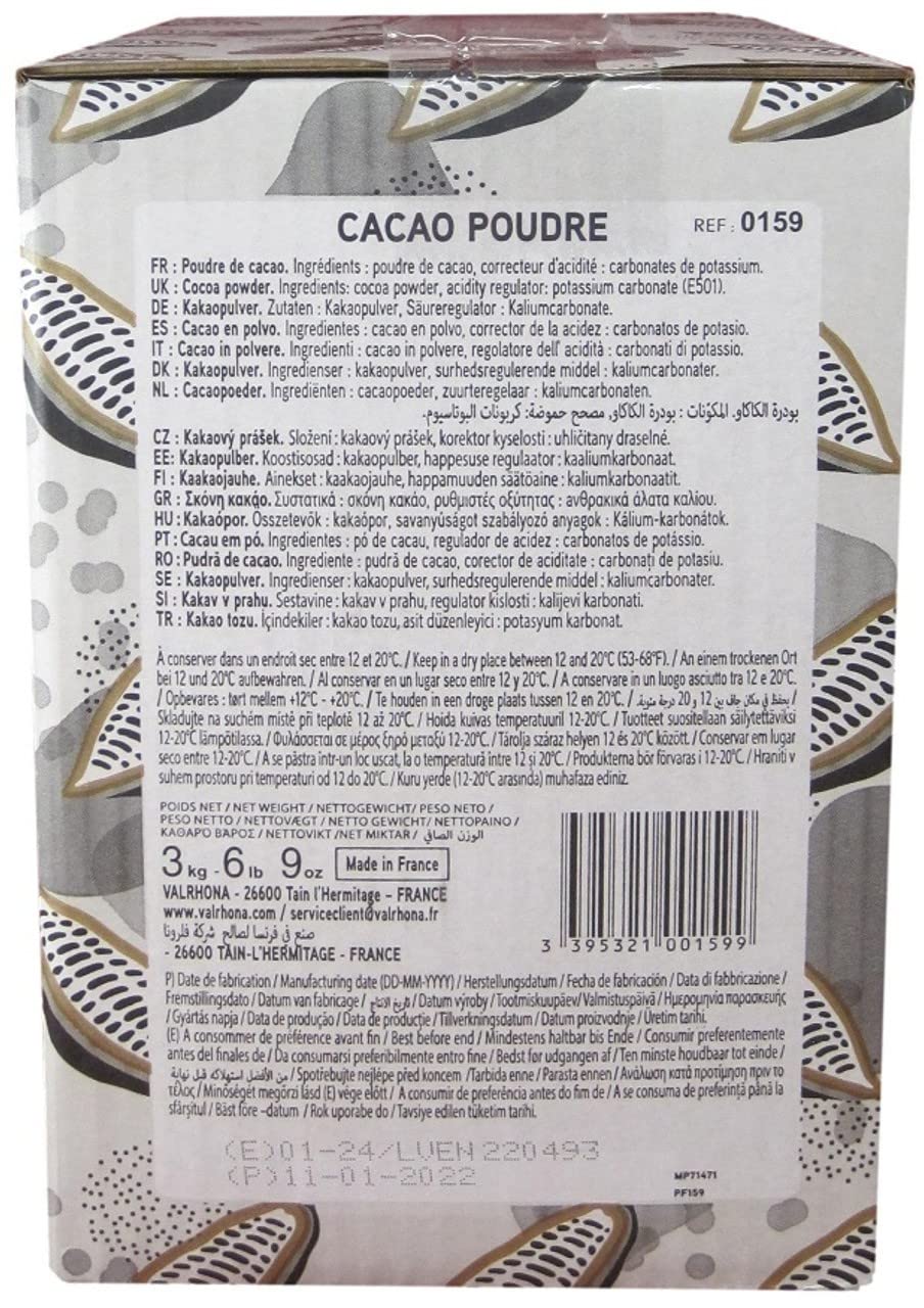 Valrhona cocoa powder close-up highlighting fine texture for smooth batters