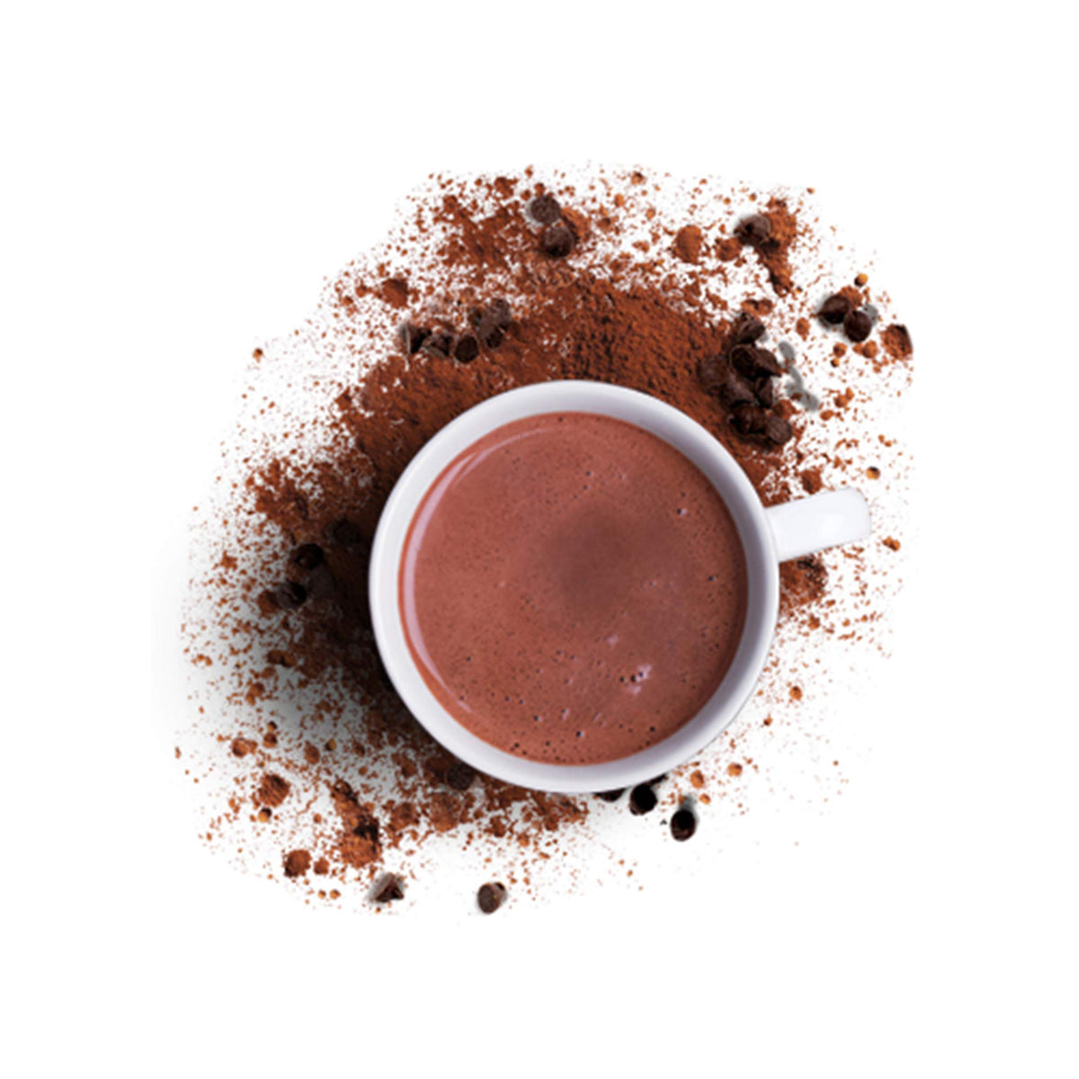 Stovetop preparation of Valrhona dark hot chocolate mix for a rich, smooth beverage.