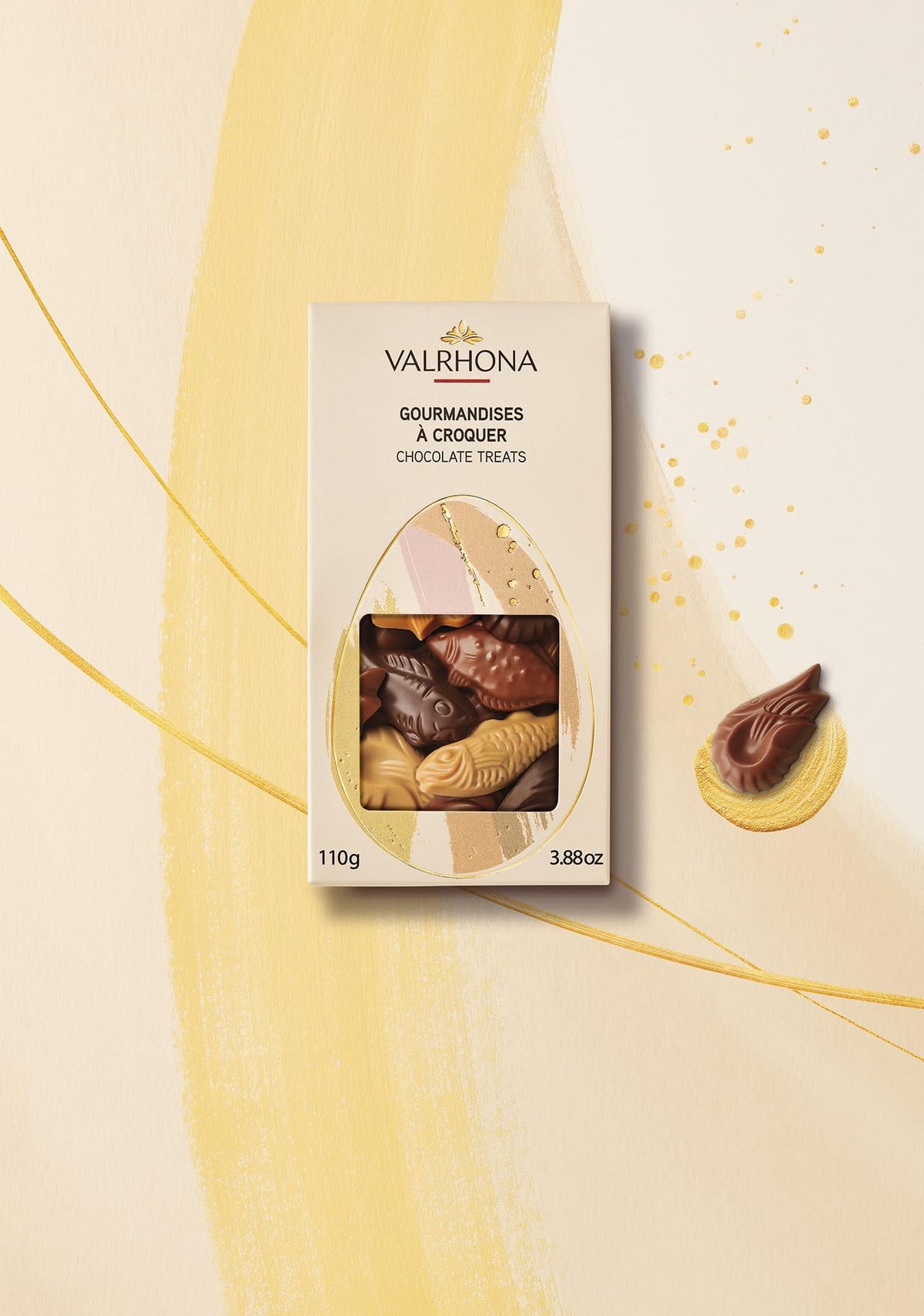 Valrhona Easter milk 40% treats offer creamy malt notes, perfect for sharing