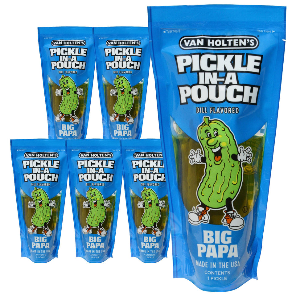 Van Holten's Big Papa Pickle-In-A-Pouch 6-pack for bold dill flavor