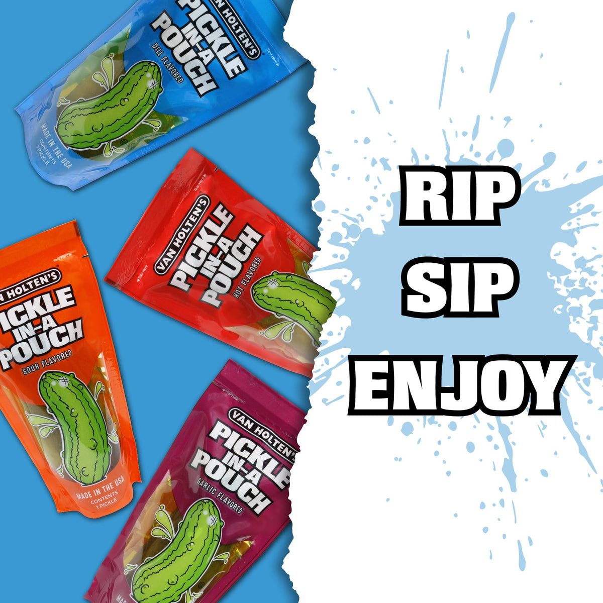 Van Holten's Pickles flavor close-up highlights the mix of classic tastes