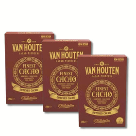 Van Houten Dutched Cocoa front packaging showing premium Dutch-processed cocoa for baking