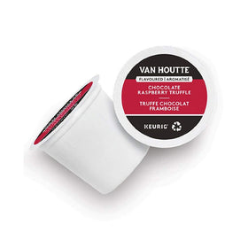 Van Houtte Chocolate Raspberry Truffle coffee cup showing a comforting, indulgent flavor at home.