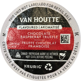 Van Houtte Chocolate Raspberry Truffle K-Cup pack shot for quick mornings.