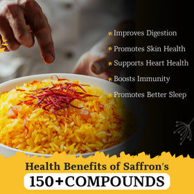 Van Kleef Emporium Kashmiri saffron threads with paella pan highlight versatility