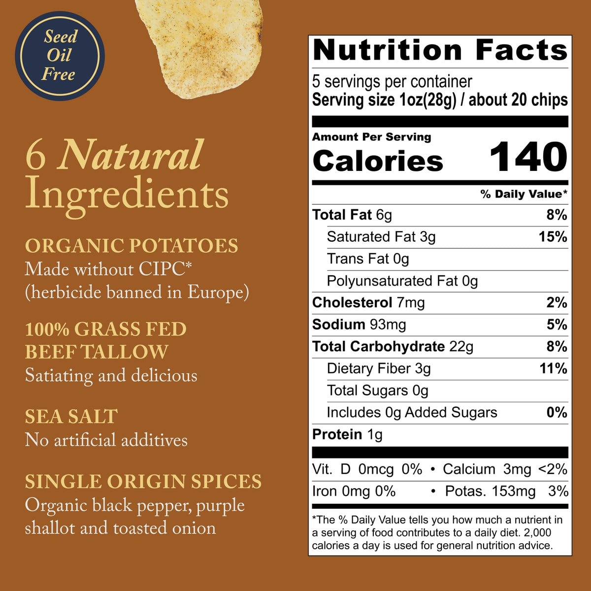Vandy Crisps 2-pack box highlighting gluten free, pasture-raised beef tallow based recipe.