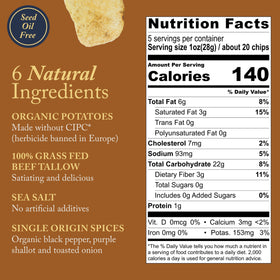 Vandy Crisps 2-pack box highlighting gluten free, pasture-raised beef tallow based recipe.