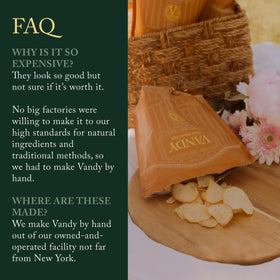Vandy Crisps beside conventional chips to compare texture.