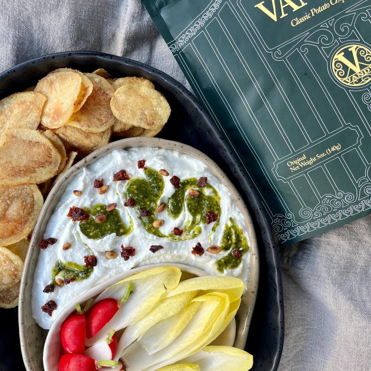 Vandy Crisps gluten-free label on packaging