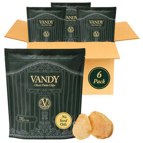 Vandy Original beef tallow chips in front-pack, crisp and savory.