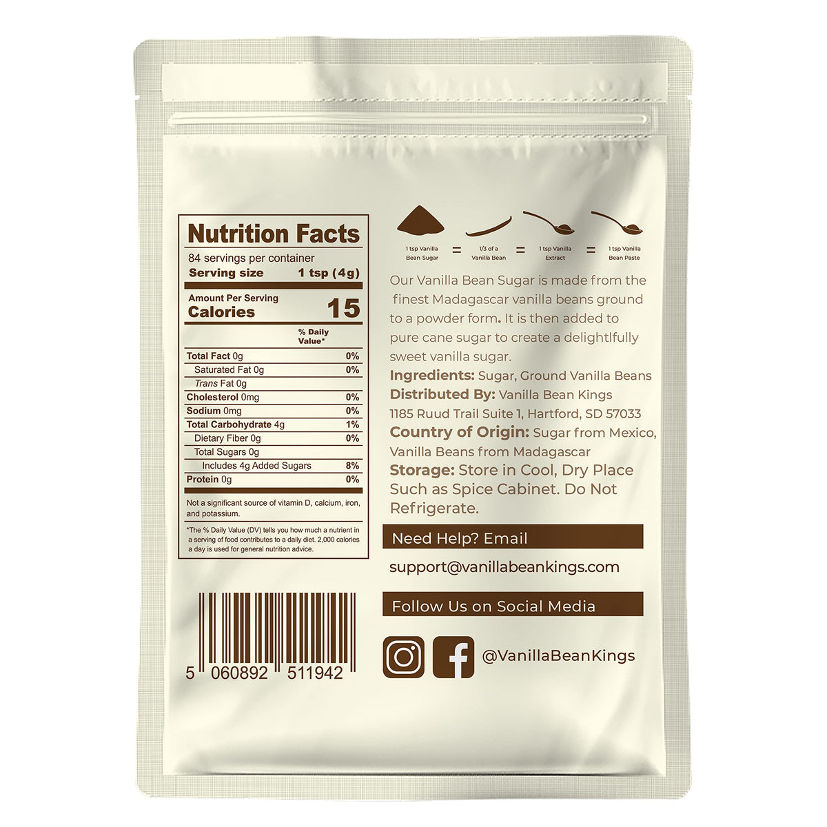 Vanilla Bean Kings Madagascar vanilla pods shown for rich flavor depth
