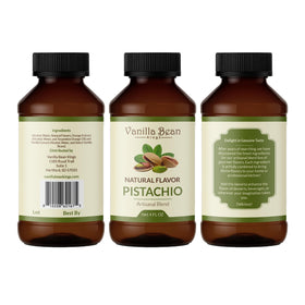 Vanilla Bean Kings pistachio extract pour enables easy flavoring in recipes.