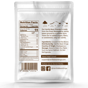 Vanilla Bean Kings teaspoon serving size for precise flavor measurement