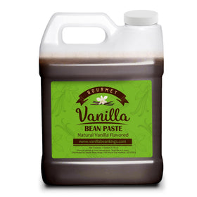 Vanilla Bean Kings vanilla paste bottle shows real vanilla seeds for rich bake depth.