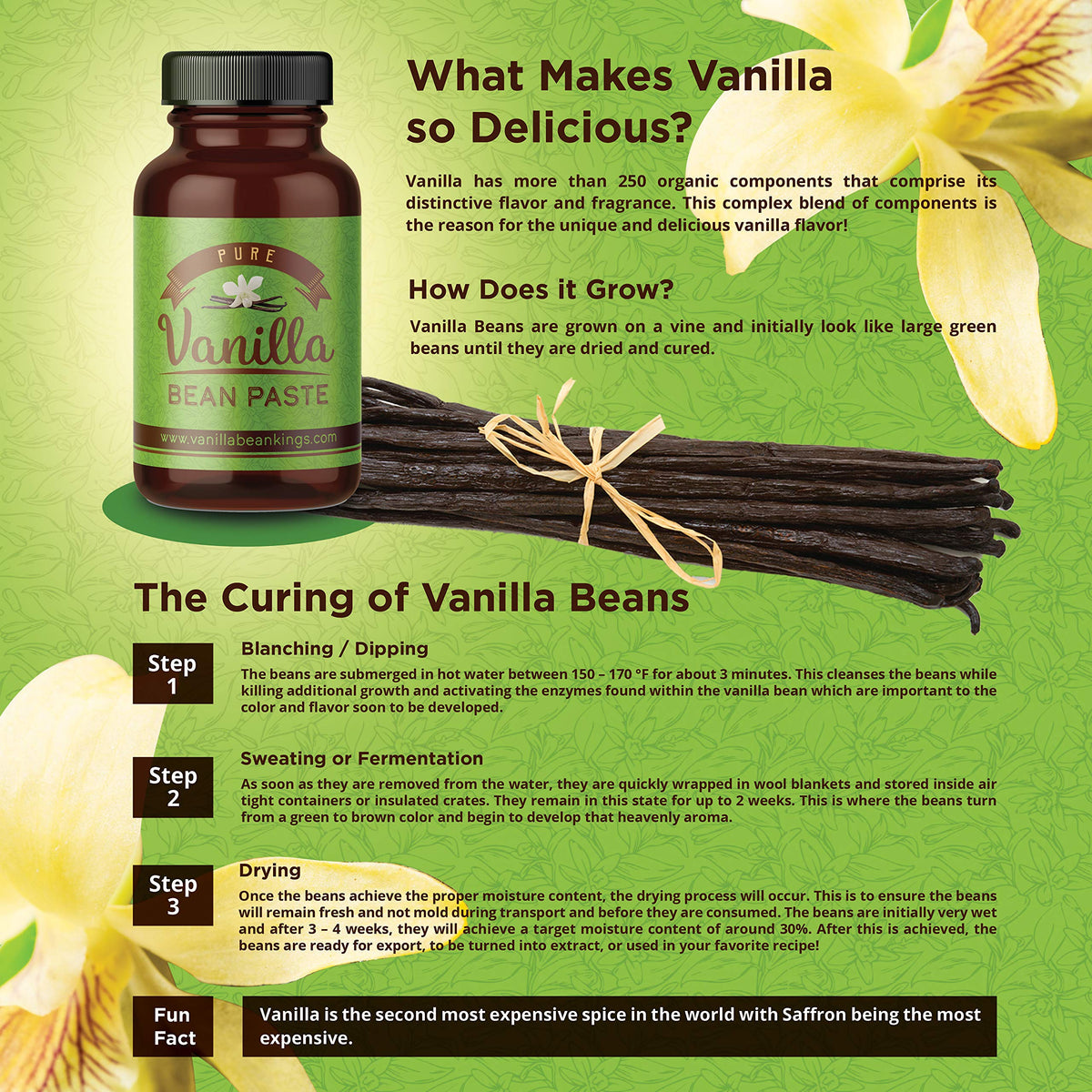 Custard and ice cream benefit from Vanilla Bean Kings vanilla paste.