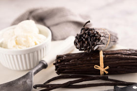 Madagascar vanilla paste texture from Vanilla Bean Kings for smooth mixing.