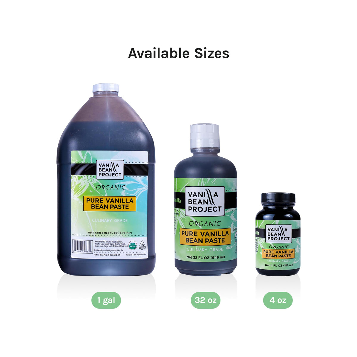 Ingredients label highlights all-natural, non-GMO and allergen-free qualities.