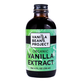 Vanilla Bean Project Organic Vanilla Extract bottle showcasing premium flavor for baking
