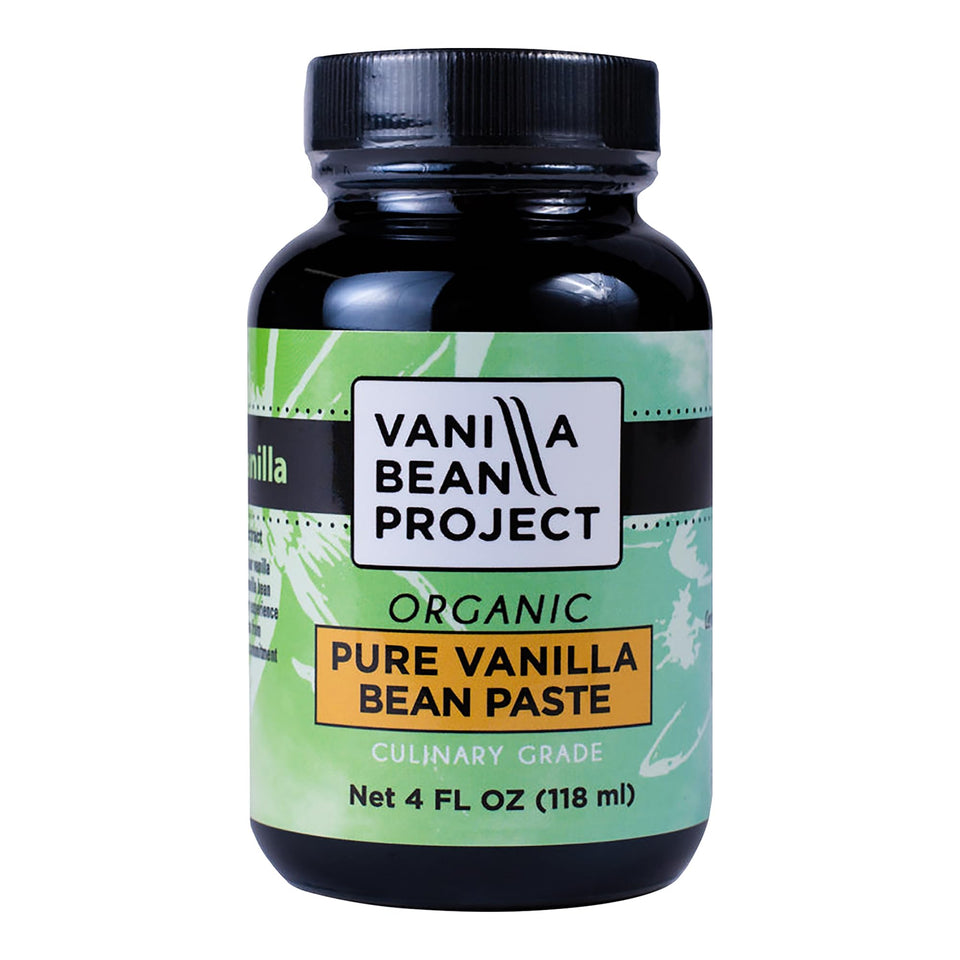 Vanilla Bean Project paste jar front for rich baking flavor.