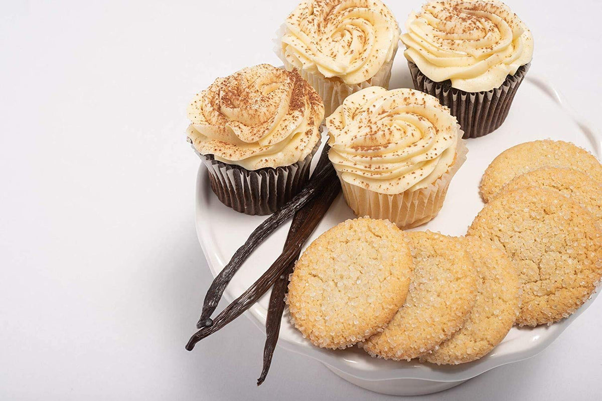 Drops of vanilla extract on a spoon show aroma and versatility.