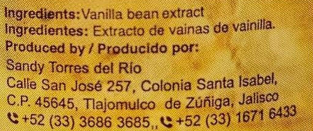 Vanilla Totonacs dark vanilla extract close-up color for pastries