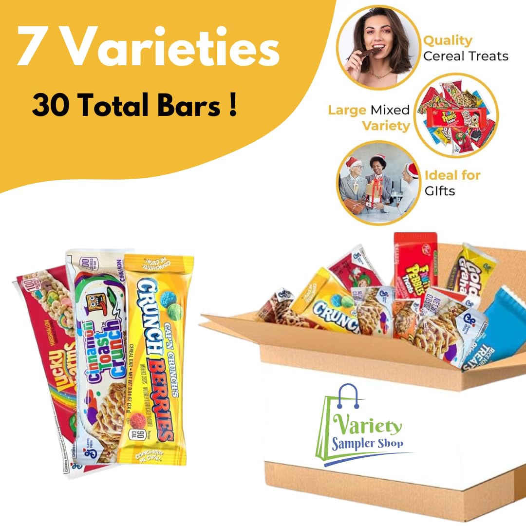 Variety Sampler Shop Peanut Butter Puffs bars satisfying snack between meals.