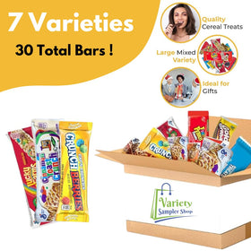 Variety Sampler Shop Peanut Butter Puffs bars satisfying snack between meals.