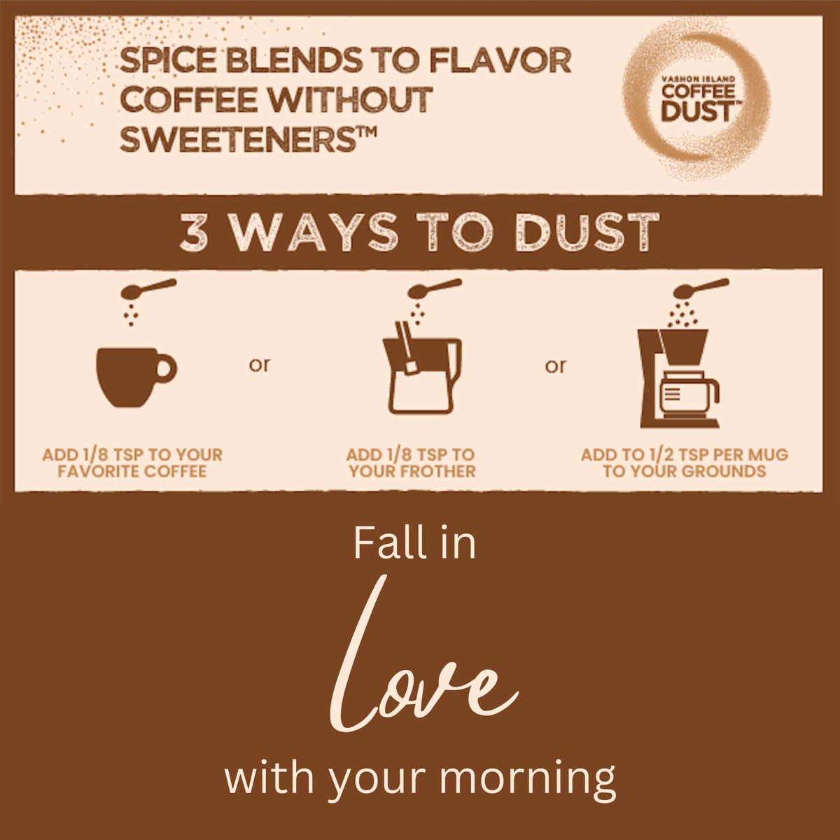 Vashon Coffee Dust Gingerbread spice blend ingredients highlight natural flavor.