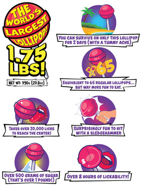 Vat19 Lollipop with center-licks, playful candy challenge.