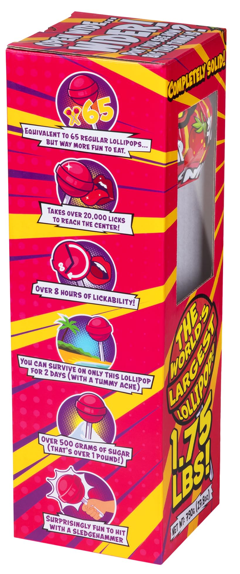 Vat19 Strawberry flavor lollipop, premium candy for celebrations and gifts.