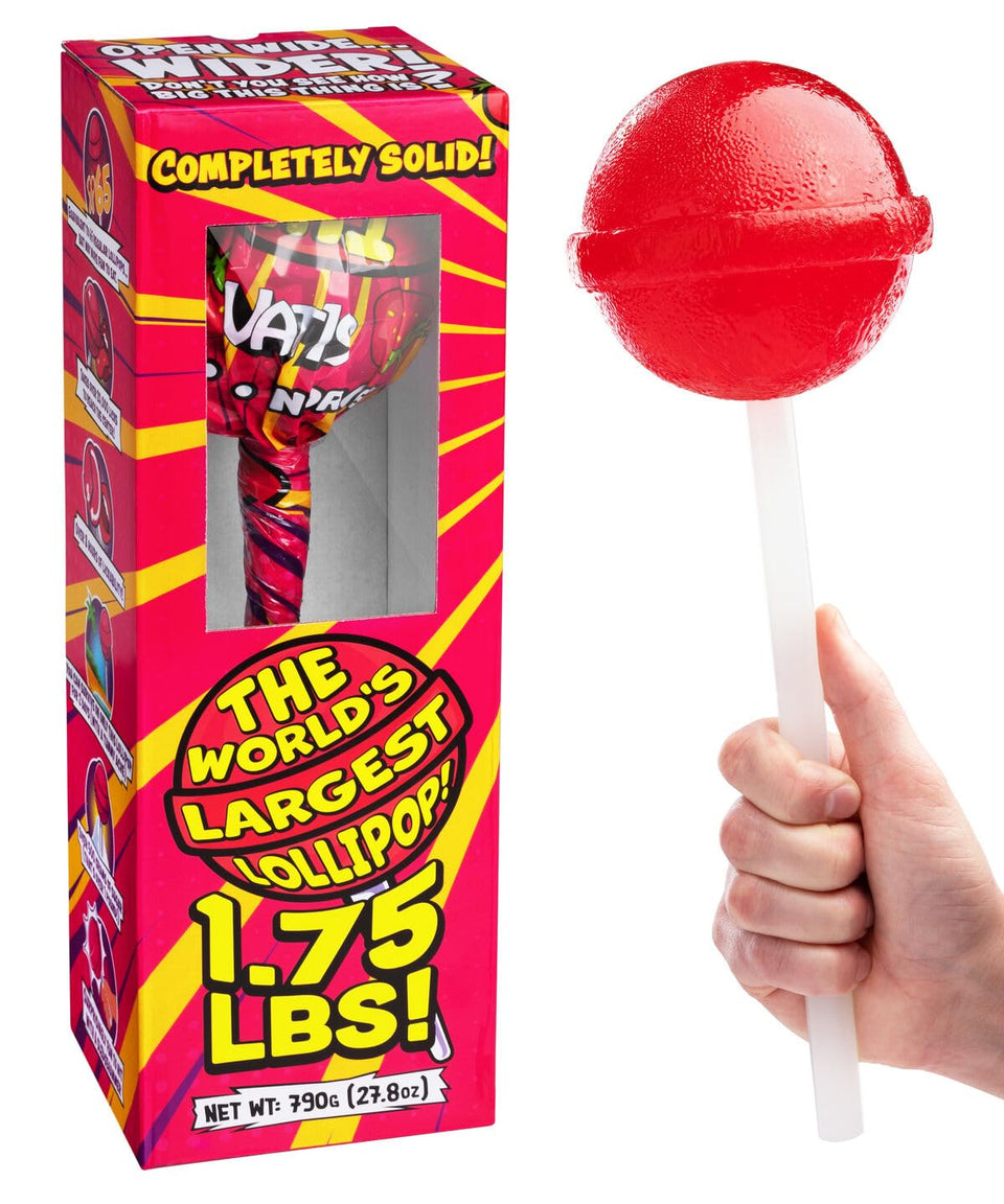 Vat19 World’s Largest Lollipop on a Stick, ideal as a dramatic party centerpiece.