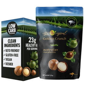 VEEFOOD Golden Crunch in-shell macadamias 225g: fresh in-shell nuts for a quick creamy bite