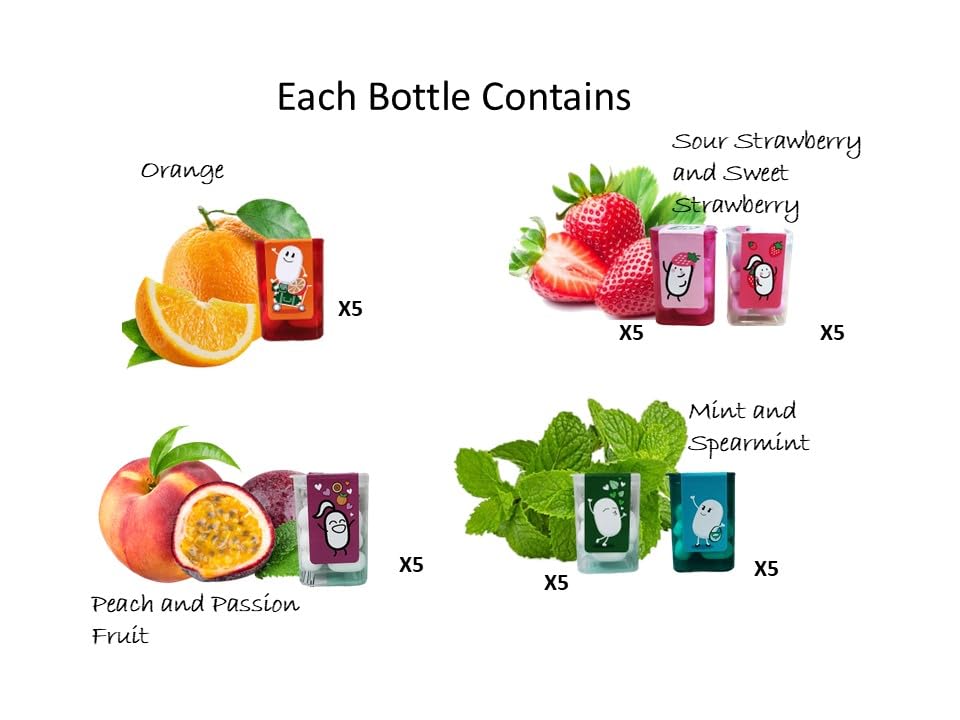 Veffero Fruity Mint Tictacs flavors display, six flavor assortment