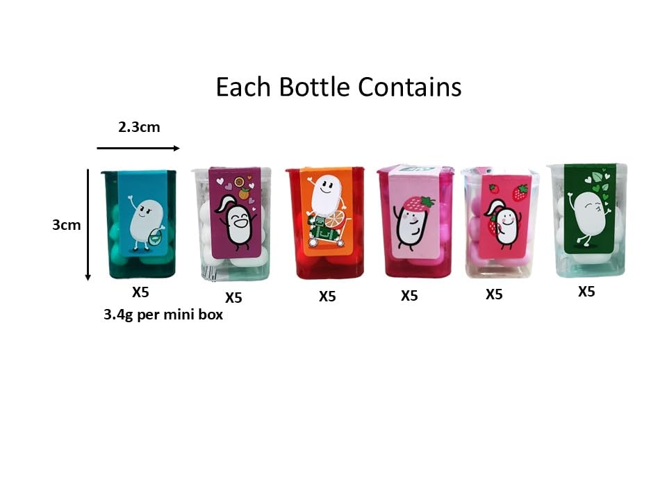 Veffero Fruity Mint Tictacs travel pack side view, compact party-size treat