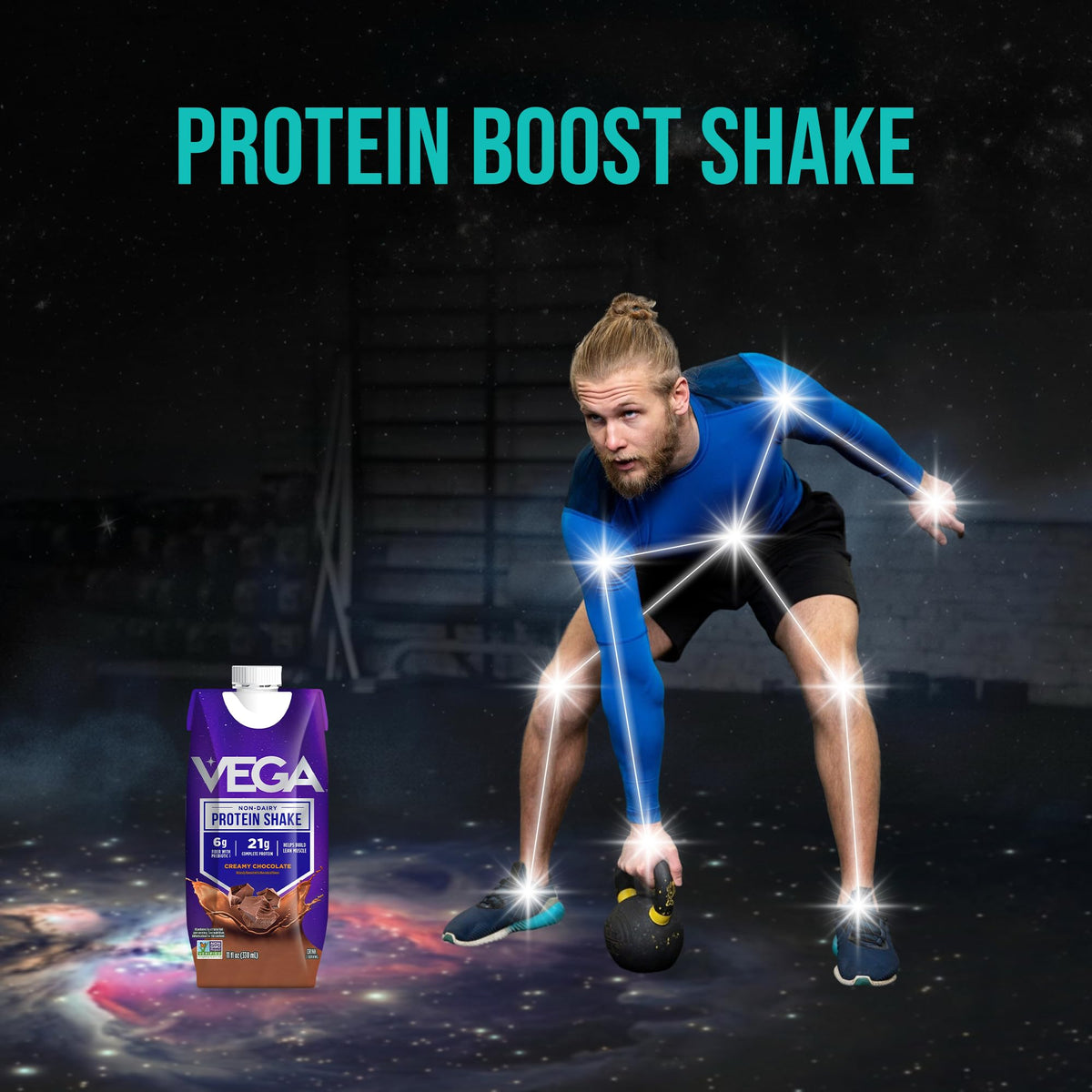 Vega Ready-to-Drink closeup shows creamy texture and smooth drinkability