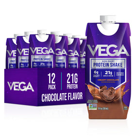 Vega Ready-to-Drink label emphasizes lactose-free, dairy-free plant protein